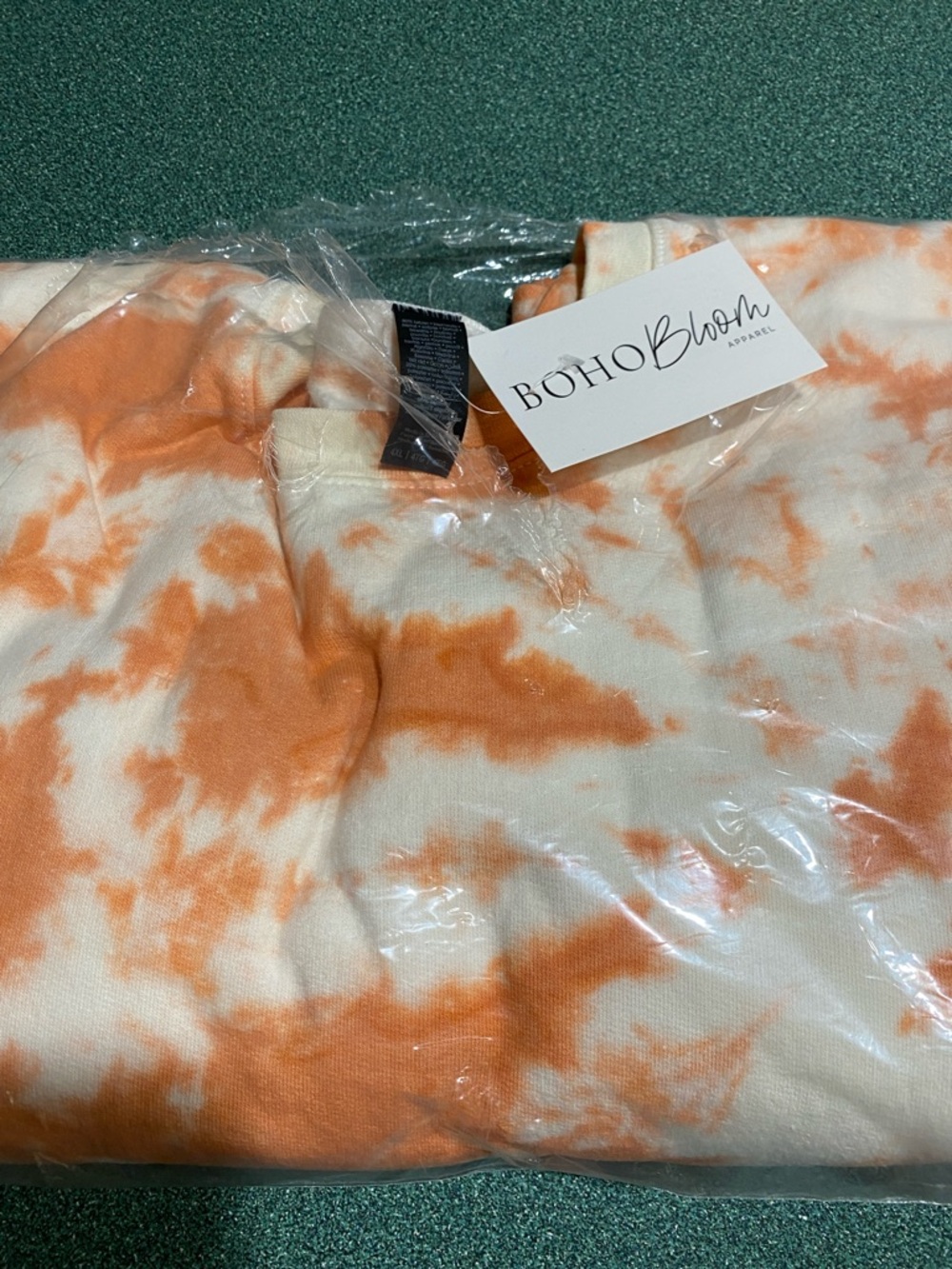 Boho bloom Women's pumpkin Orange Tie-Dye Sweatshirt Size 4X New 🆕 n package